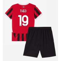 Fotbalové Dres AC Milan Theo Hernandez #19 Dětské Domácí 2024-25 Krátký Rukáv (+ trenýrky)